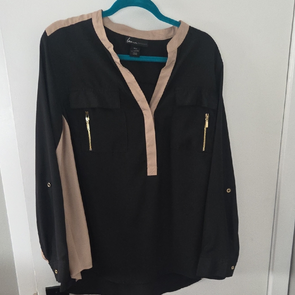 Lane Bryant Black and Tan Blouse 18/20